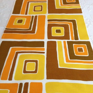 60s Op Art Cotton Blend Fabric Remnant: MCM Upholstery (44"x22")