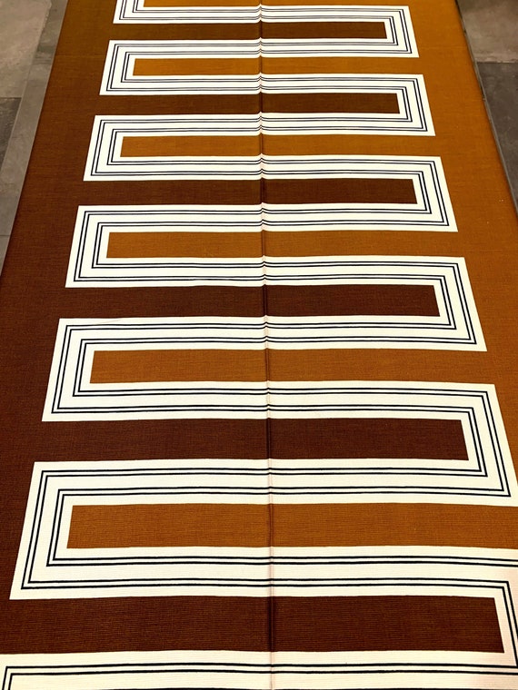 Fun Vintage 70s Dutch Fabric with a Panton-esque Retro Vibe/ Abstract Geometric MCM Design for Upholstery and Home Decor/ 48"W x 75"L