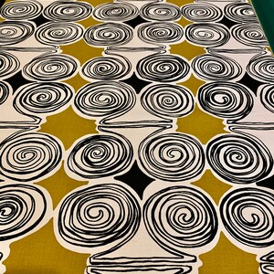 1970s Op Art Cotton Fabric: Mid-Century Modern Upholstery - Lawrence Peabody "Tempest" 48" x 85", NOS