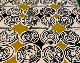 1970s Op Art Baumwoll-Gewebe: Mid-Century Modern Polsterung -Lawrence Peabody ""Tempest" 48" x 85", NOS
