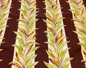 Miami Beach Art Deco Rindenstoff: 30s Blätter, 92cm x 102cm
