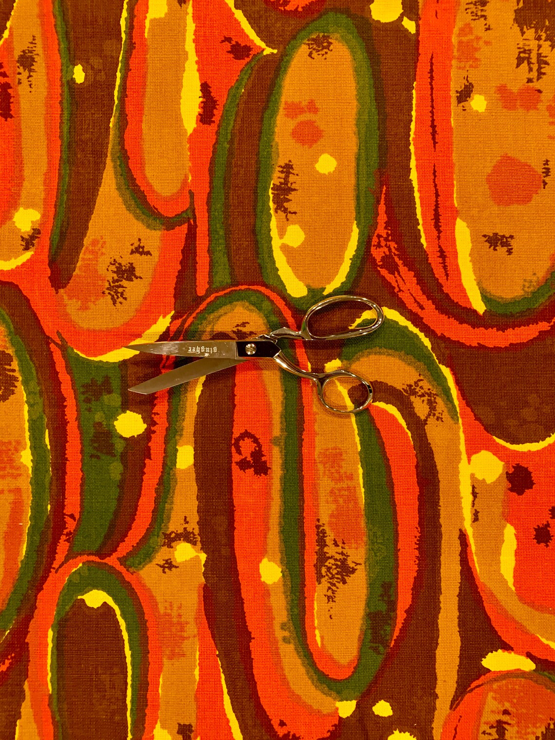 Mod 60s Psychedelic Upholstery Fabric in a Kaleidoscope of | Etsy