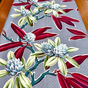 Stunning Vintage 1940s Tropical Barkcloth Fabric with an Old Miami Beach Vibe/ Cotton Yardage for Upholstery and Home Decor/48&quot;W x 61&quot;L