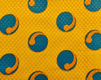 70s Scandinavian Op Art Fabric Remnant: Mid Century Modern Textile (44"W x 43"L)