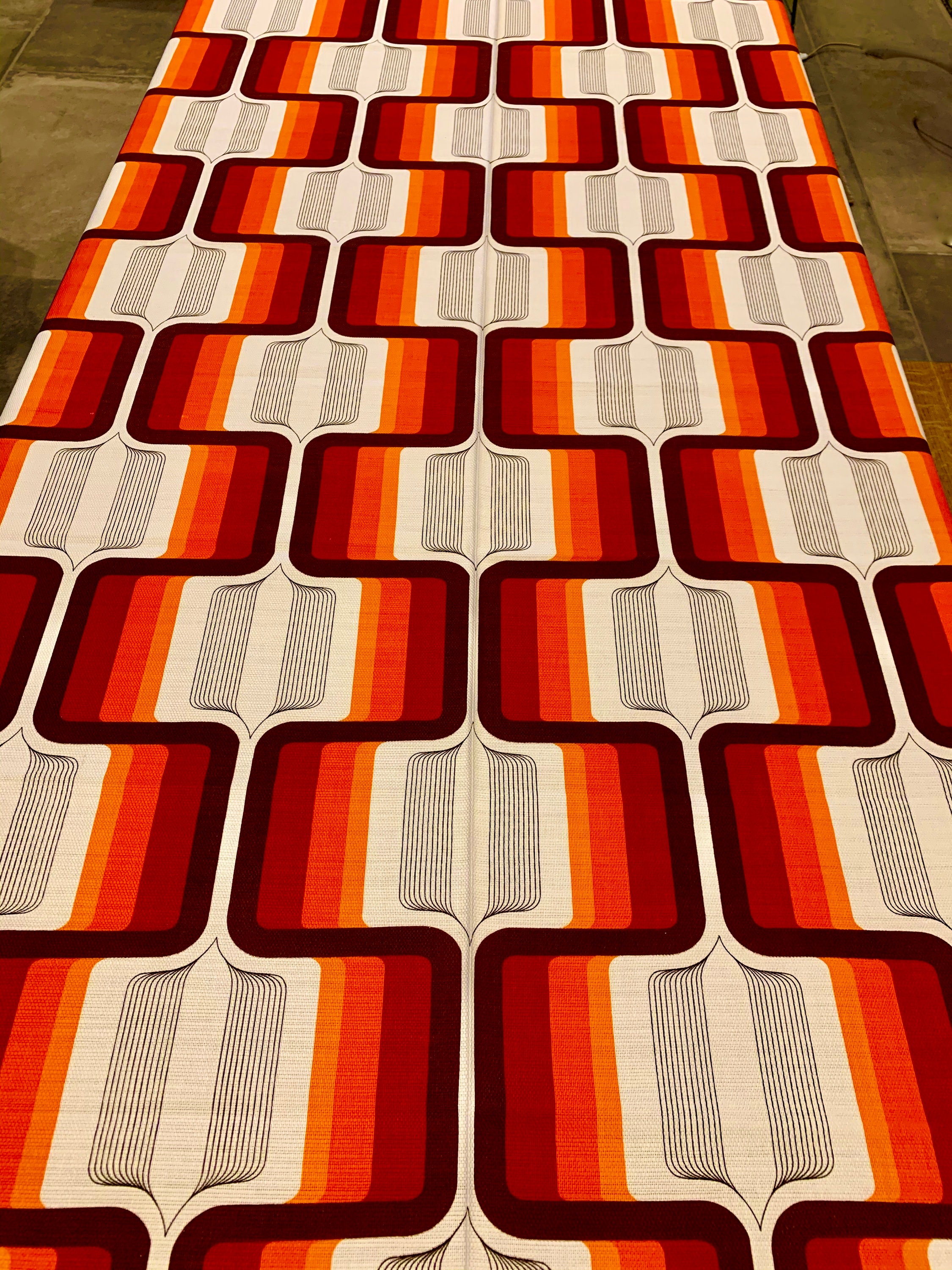 Disco 70s Op Art Fabric with a Scandinavian Vibe/ Cotton Blend Yardage