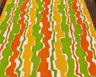 70s Mod Abstract Stripe Fabric: Scandinavian Upholstery, Home Decor - 15 Yards