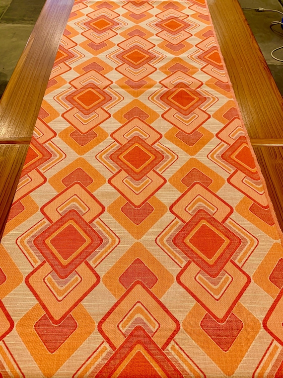 Mod 70s Scandinavian Upholstery Fabric with a Mid Century Panton-esque Op Art Vibe/ Home Decor/ 2.5 Yards