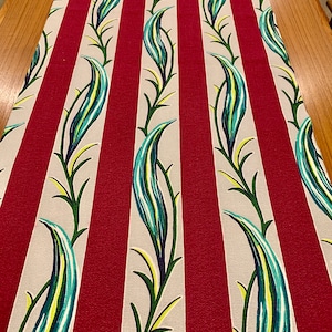 50s Barkcloth Fabric/ Hollywood Glam Meets Mid Century Mod / Cotton Yardage for Upholstery and Home Decor/ 47&quot;W x 83&quot;L