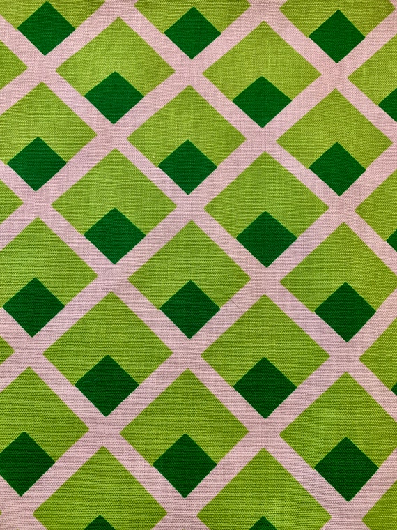 Groovy 70's Scandinavian Op Art 3D Broadcloth Fabric/ Cotton Yardage for Upholstery and Home Decor/ 10Yards Available