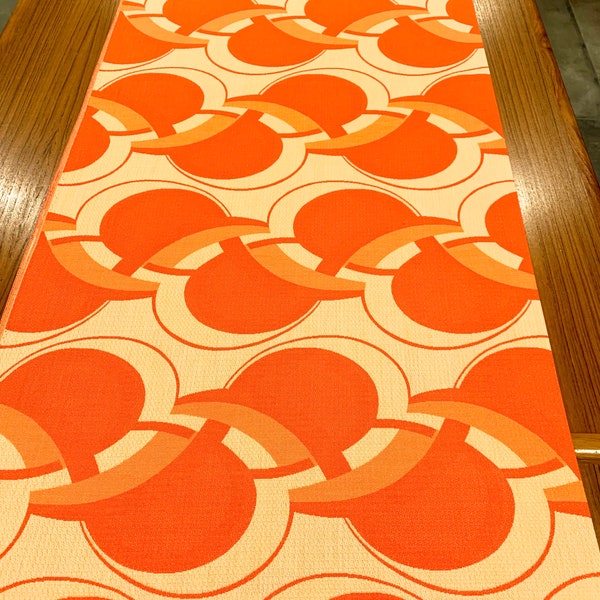 Vintage 70s Scandi Fabric with a Verner Panton Op Art Vibe/ Upholstery and Home Decor/ 2.6 Yards