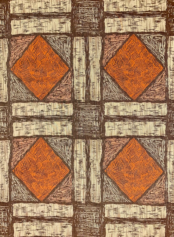 Cool 1970s Scandinavian Design Fabric/ Abstract Geometric Yardage for Upholstery, Drapery, and Home Decor/ 7 Yards Available