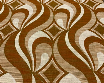 Cool 70s Panton-esque Woven Op Art Fabric with a Scandinavian Design for Upholstery and Home Decor/ 48"W x 2.4 Yards