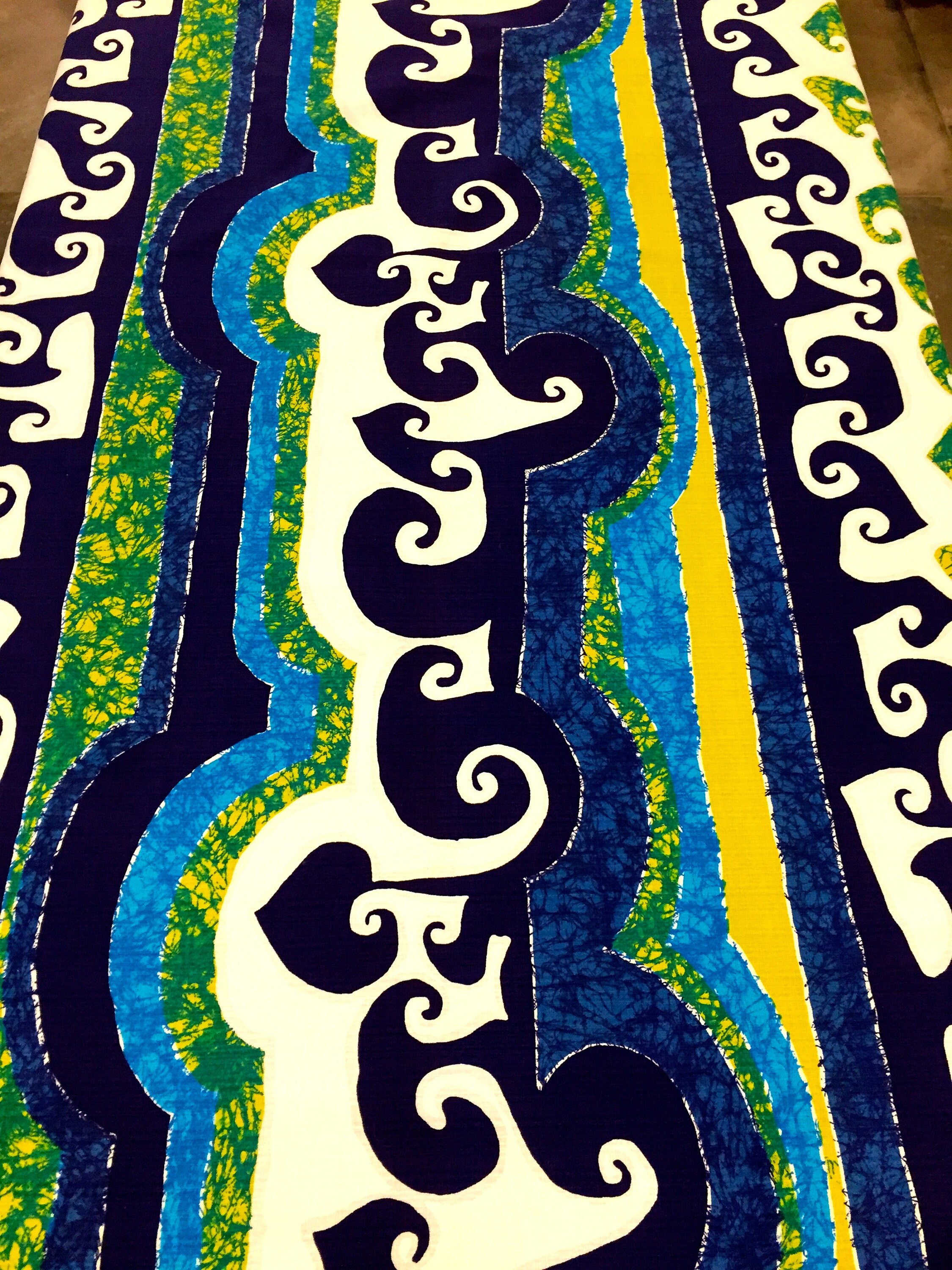 Fab Mid Century VHY Hawaiian Textiles// Mod Psychedelic Batik Tropical