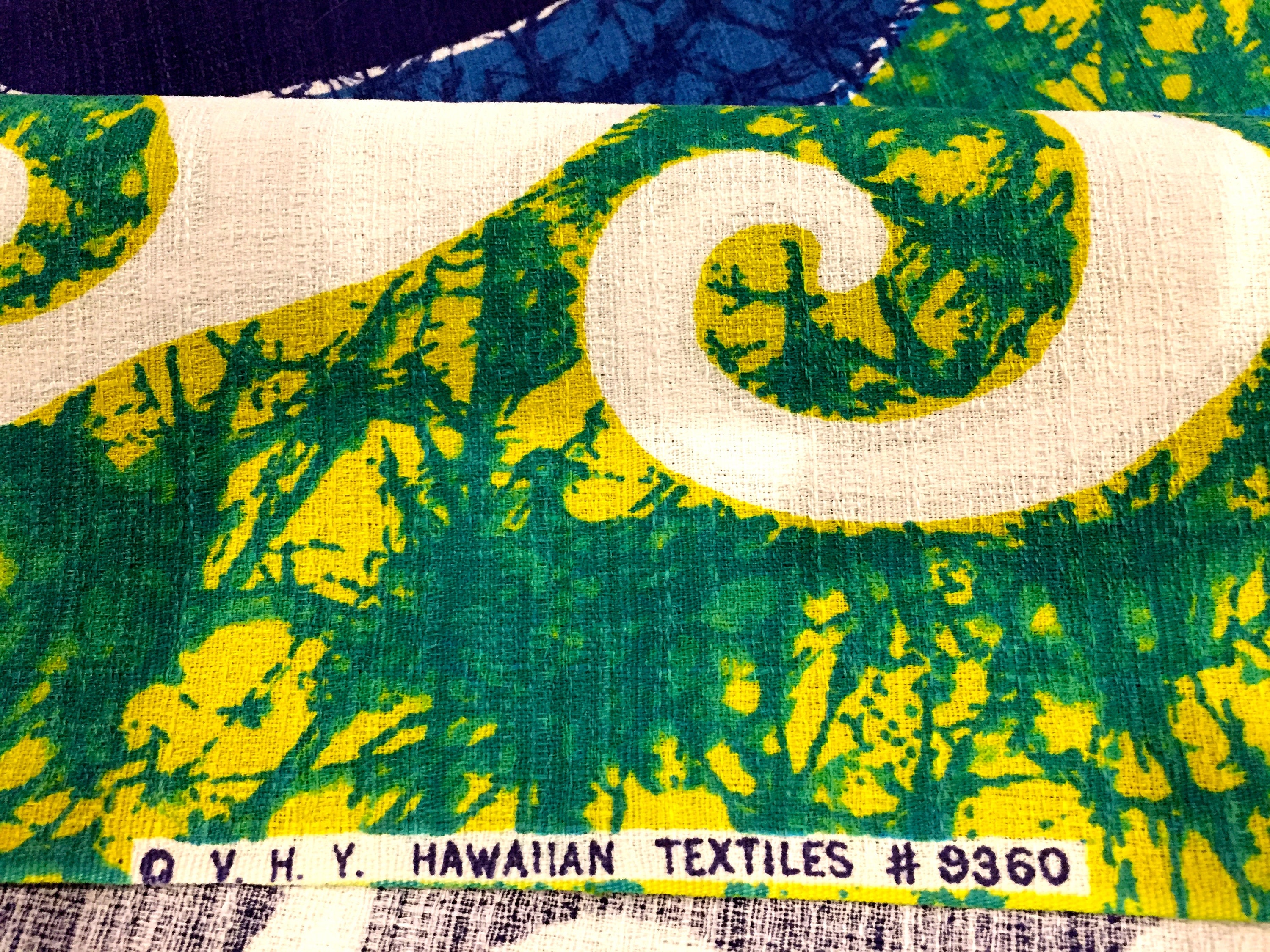 Fab Mid Century VHY Hawaiian Textiles// Mod Psychedelic Batik Tropical