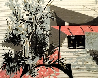 1960er Jahre MCM Rindenstoff: California Ranch Architekturdesign