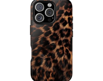 Telefoonhoesje met luipaardprint | Stijlvolle stoere hoesjes voor dierenliefhebbers, trendy technische accessoires, unieke cadeaus, beschermende stijl, wild en fel