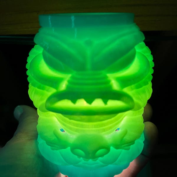 Glow Tiki String Light Covers G40 Patio Lights Neon Tropical Decor Outdoor Island Party Lights Monster Tiki Covers