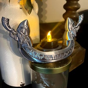 Viking Longship Tealight Holder: Nordic Mythology Decor
