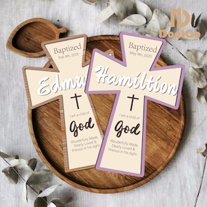 Personalized Baptism Gift,Custom Wooden Cross,Baby Shower Gift,Cross With Name,Baptism Cross,Christening Gift,Baby Dedication,Nursery Decor
