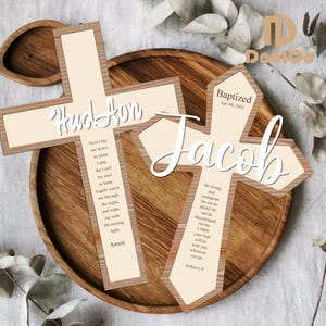 Personalized Baptism Gift,Custom Wooden Cross,Baby Shower Gift,Cross With Name,Baptism Cross,Christening Gift,Baby Dedication,Nursery Decor