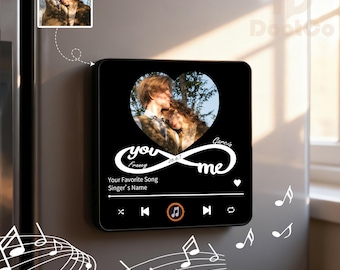 Custom Couple Photo Music Fridge Magnet,Custom Fridge Magnet,Magnet With Music,Valentine's Day Gift,Anniversary Gift,Picture Song Magnet