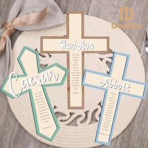 Personalized Baptism Gift,Custom Wooden Cross,Baby Shower Gift,Cross With Name,Baptism Cross,Christening Gift,Baby Dedication,Nursery Decor
