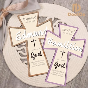 Personalized Baptism Gift,Custom Wooden Cross,Baby Shower Gift,Cross With Name,Baptism Cross,Christening Gift,Baby Dedication,Nursery Decor