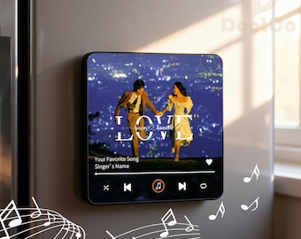 Custom Couple Photo Music Fridge Magnet,Custom Fridge Magnet,Magnet With Music,Valentine's Day Gift,Anniversary Gift,Picture Song Magnet