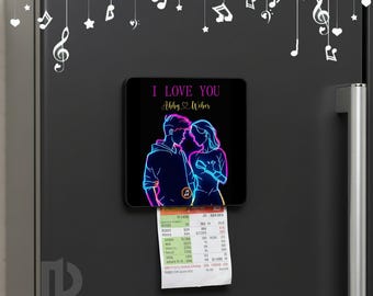 Personalized Song Fridge Magnet,Custom Fridge Magnet,Magnet With Music,Valentine's Day Gift,Anniversary Gift,I Love You Fridge Magnet