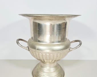 Silver-Plated Leonard Champagne Bucket, Trophy-Style Urn, Decorative Vase