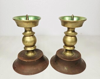 Pair of Art Deco Altar Candleholders