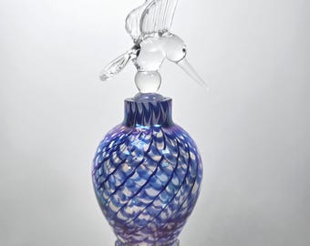 Crystal Humming Bird Art Glass Perfume Bottle, Royal Limited Crystal