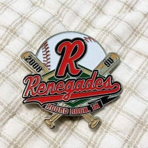 Baseball Souvenir Pin, Sports Craft Supply, Scrapbooking, Team Renegades, Round Rock Texas