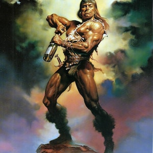 Boris Vallejo Book Page Print, 1 Page/2 sides, Vintage Science Fiction Fantasy Wall Print, Ready to Frame