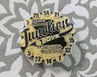 Baseball Pin Souvenir, 2007 USSSA World Series, Team is Central Missouri Junction Boys, Specialty Baseball League, Craft Supply
