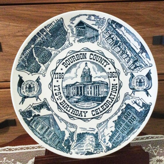 Collector Kentucky Plate 175th Birthday Bourbon County - Etsy Ireland
