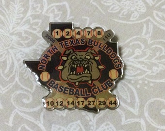 Baseball Lapel Pin Souvenir, Specialty Boys Baseball League, 2008 World Series USSSA 11 U, Team is North Texas Bulldogs, Craft Supply