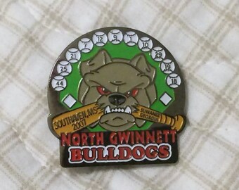 Boys Baseball Pin, USSSA Specialty Baseball, 2007 Team is Bulldogs from Suwanee, Georgia, Sports Memorabilia