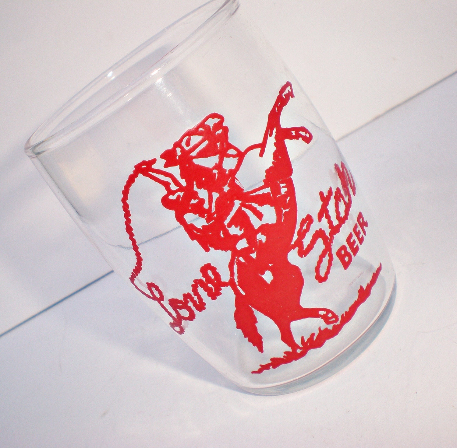 Vintage Beer Glasses 1950s Two Lone Star Beer Barrel Etsy