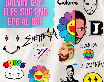 Pacote de imagens SVG de J Balvin, clipart do famoso cantor (download digital)