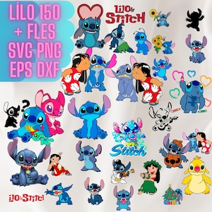 Lilo und Stitch SVG, Lilo und Stitch Png, Lilo und Stitch Clipart Bundle, Lilo und Stitch Dateien überlagerte Dateien, Lilo und Stitch Vektordatei
