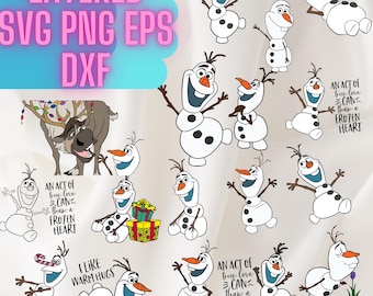 Olaf Svg Bundle, Frozen Svg, Christmas Svg, Olaf Svg, olaf svg layered, Snowman svg, Olaf Cricut, Silhouette, Cut File, svg, dxf, png