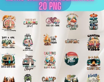 Camping Bundle Png, Peace love Camping Png, Lagerleben, Camping Leben, Camping ist mein glücklicher Ort png, Sublimation Designs, digitaler Download