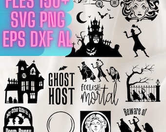Haunted Mansion SVG Bundle, Halloween Horror Cut Files (Digital Download)