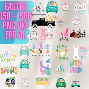 Easter SVG Bundle, Easter Bunny Svg, Easter Egg Svg, Rabbit svg, Spring Svg, Easter Quotes Svg, Instant Download