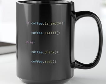 Programmer Mug, Coding Coffee Mug, Programmer Gift, Developer Gift, Python Coding Mug, Computer Science, Coder Gift, Coding Mug, Coffee Cup