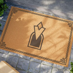 Felpudo de Skyrim Waypoint: para fans de Elder Scrolls, regalo de videojuegos, accesorio para gamers, regalo de inauguración de casa para frikis, merchandising de Dragonborn, alfombra de Skyrim