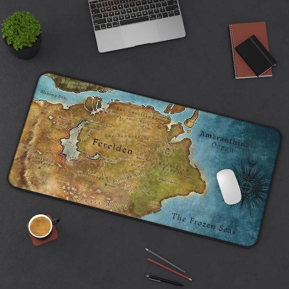 Ferelden Map Gaming Desk Mat, Dragon Age Desk Pad, Gamer Gift, Mouse Pad, Dragon Age Decor, Thedas Map, Dragon Age Merch, Grey Warden Gift