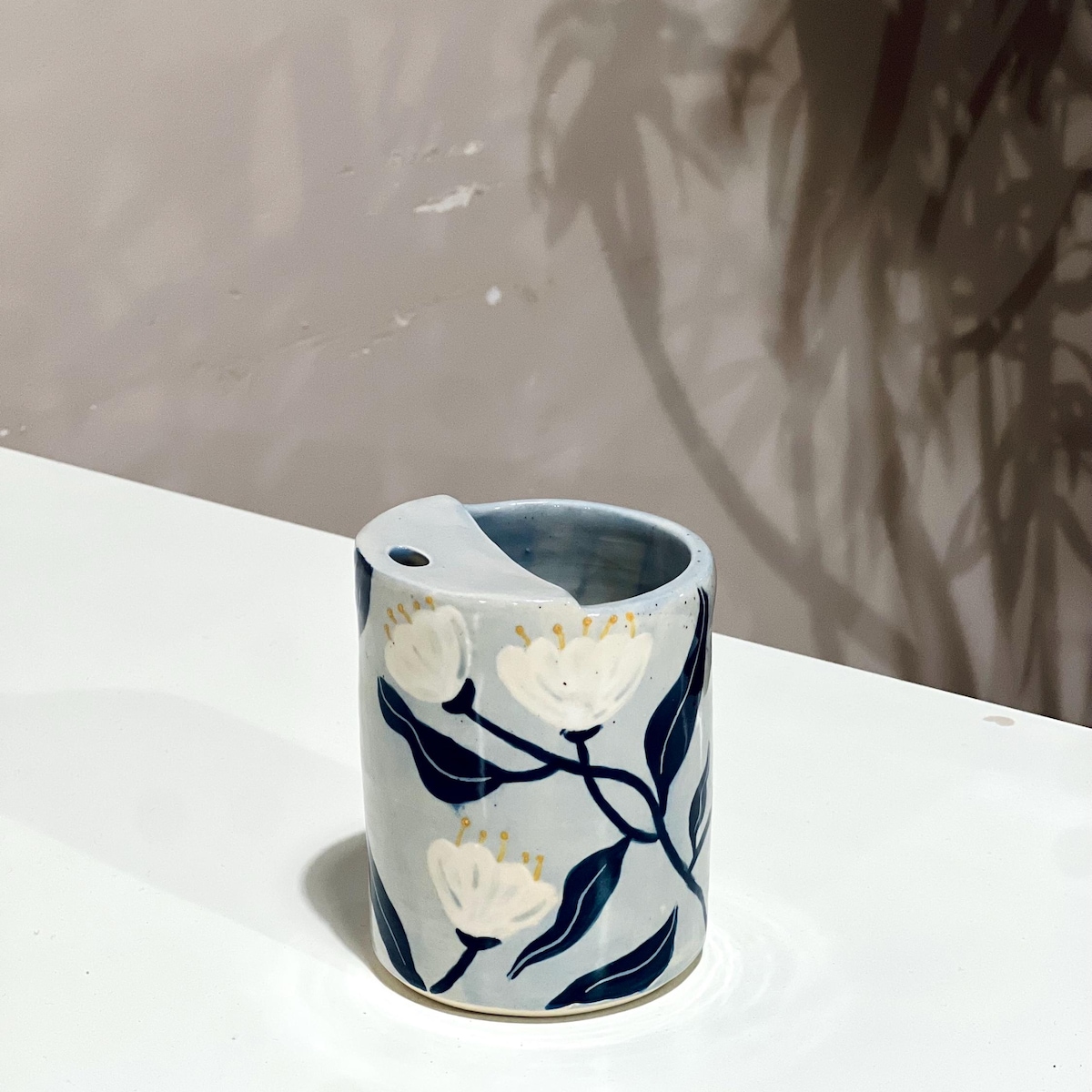 Floral Travel Mug | Handmade Mug | Hand Painted Mug | Handmade Pottery | Stoneware | Ceramics | Travel Mug - Etsy