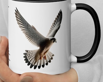 Mok Slechtvalk, Falco peregrinus Roofvogel Keramische Koffiemok, Cadeau voor Vogelaar Vogelliefhebber, Vogel Mok 320 ml